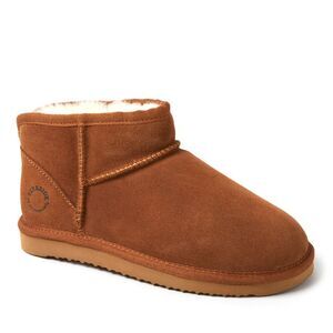 Fireside by Dearfoams Women's Riverland Genuine Shearling Micro Bootie